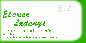 elemer ladanyi business card